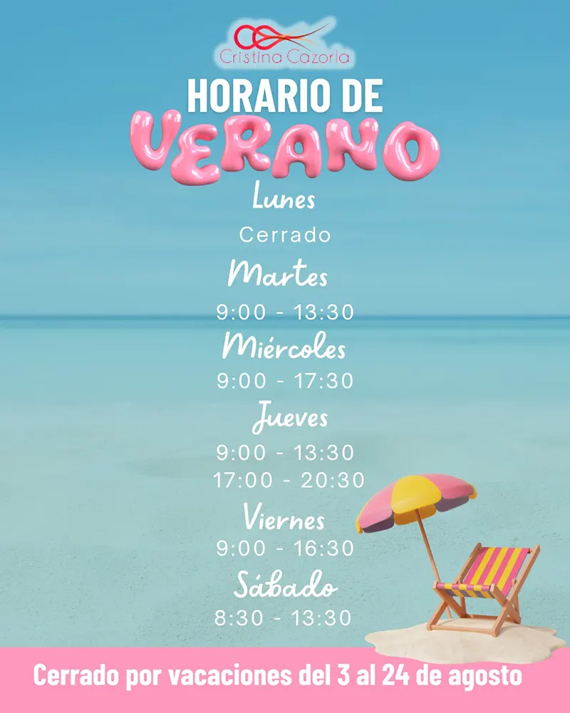 horario de verano Cristina Cazorla
